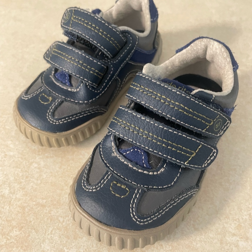 Stride Rite Navy and Gray Baby Walkers